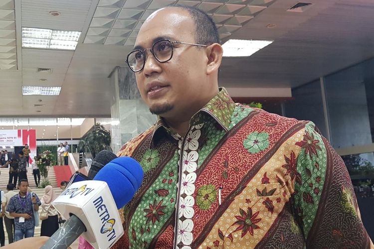 Wakil Sekjen DPP Partai Gerindra Andre Rosiade saat ditemui di Gedung DPR/MPR, Senayan, Jakarta Pusat, Minggu (29/9/2019).