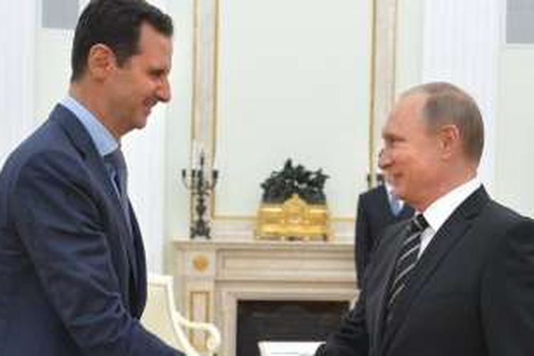 Presiden Suriah Bashar al-Assad dan Presiden Rusia Vladimir Putin.