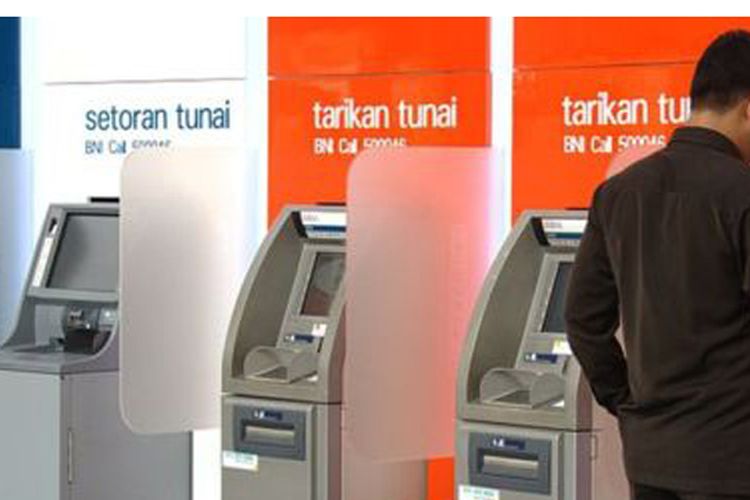 An illustration of automated teller machines (ATM) from several banks in Indonesia.  