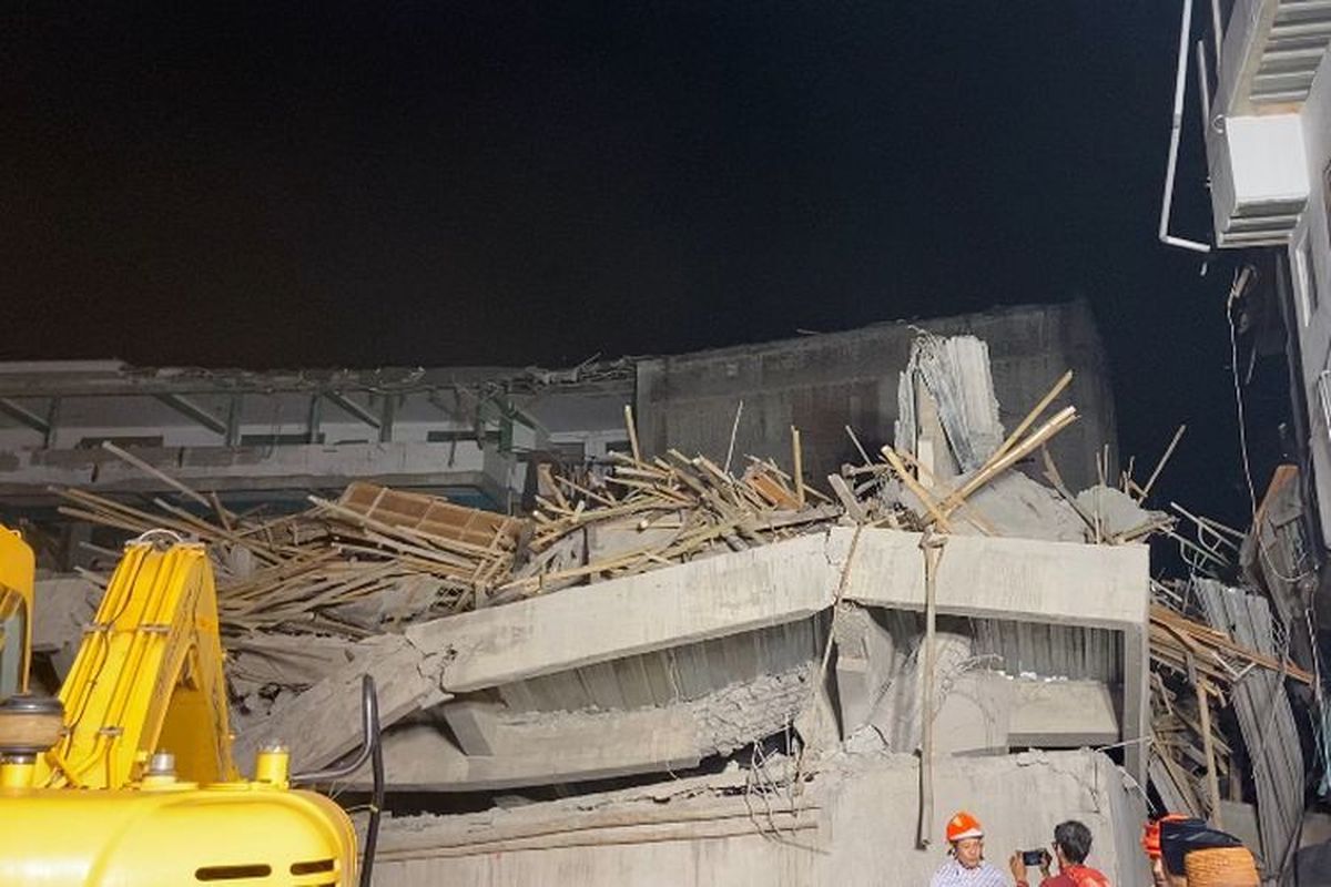 Kondisi Ponpes Al Khoziny, Sidoarjo usai ambruk, Selasa (30/9/2025).