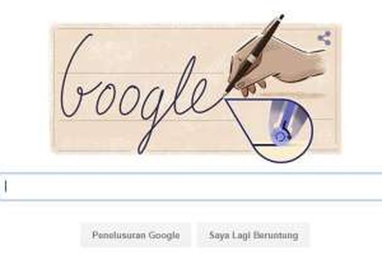 Google doodle hari ini, Kamis (29/9/2016), untuk memperingati hari lahir Ladislao Jose Biro ke-117 tahun