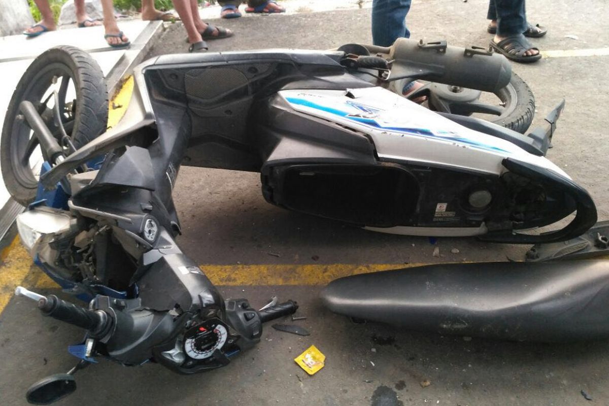 Sepeda motor Abdullah dirusak orang tak dikenal, Minggu (5/2/2018)