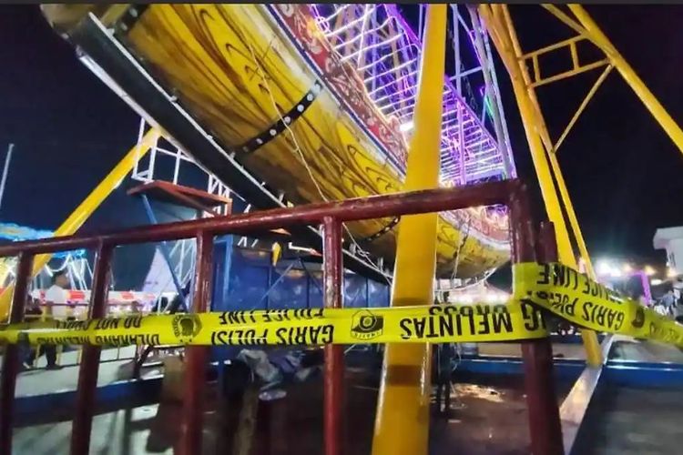 Polisi Selidiki Unsur Kelalaian di Pasar Malam Kisaran, 4 Pengunjung Jatuh dari Wahana Kora-Kora