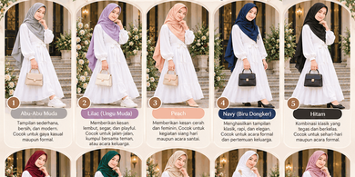 15 Warna Jilbab untuk Gamis Putih agar Makin Anggun