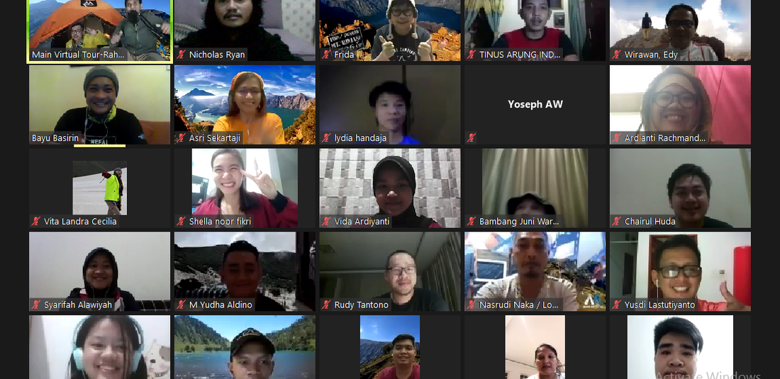 Virtual tur ke Gunung Rinjani dan Lombok, Sabtu (30/5/2020).