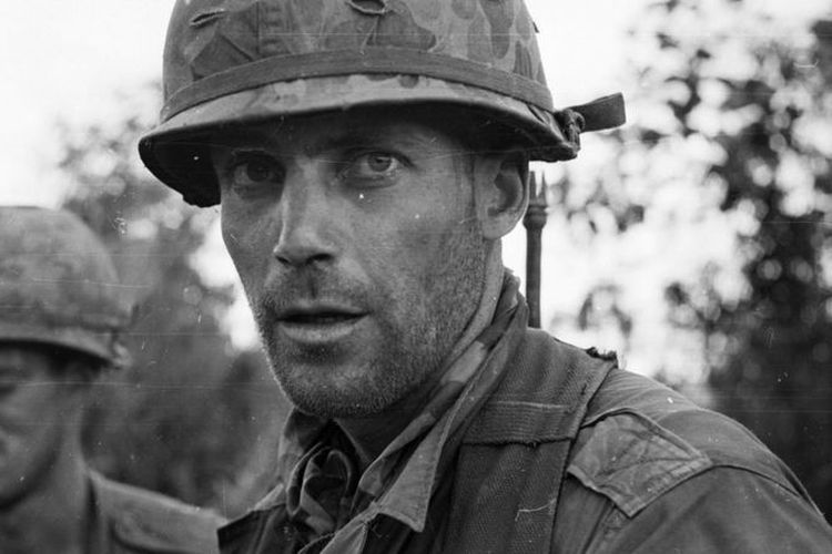 Foto salah satu prajurit AS yang dikirim berperang di Vietnam.
