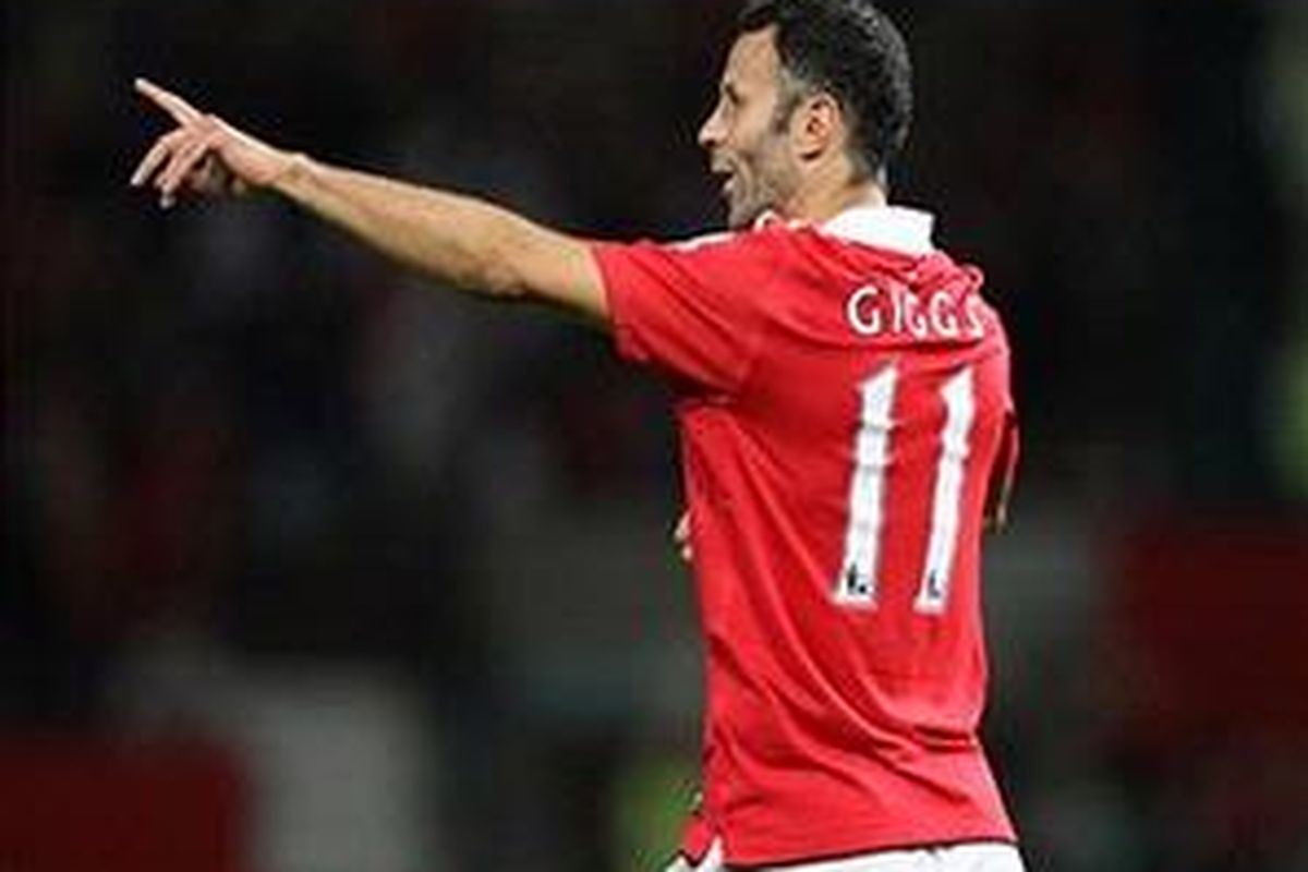 Gelandang Manchester United, Ryan Giggs.