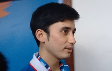 YouTuber Alshad Ahmad ditemui usai bertanding dalam acara Mini Soccer Clash di Mahaka Square, Kelapa Gading, Jakarta Utara, Minggu (24/11/2024).