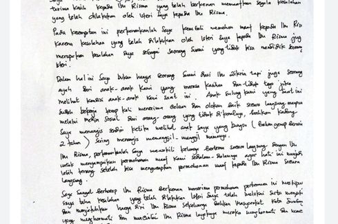 Suami Zikria Dzatil Tulis Surat untuk Risma, Ini Isinya