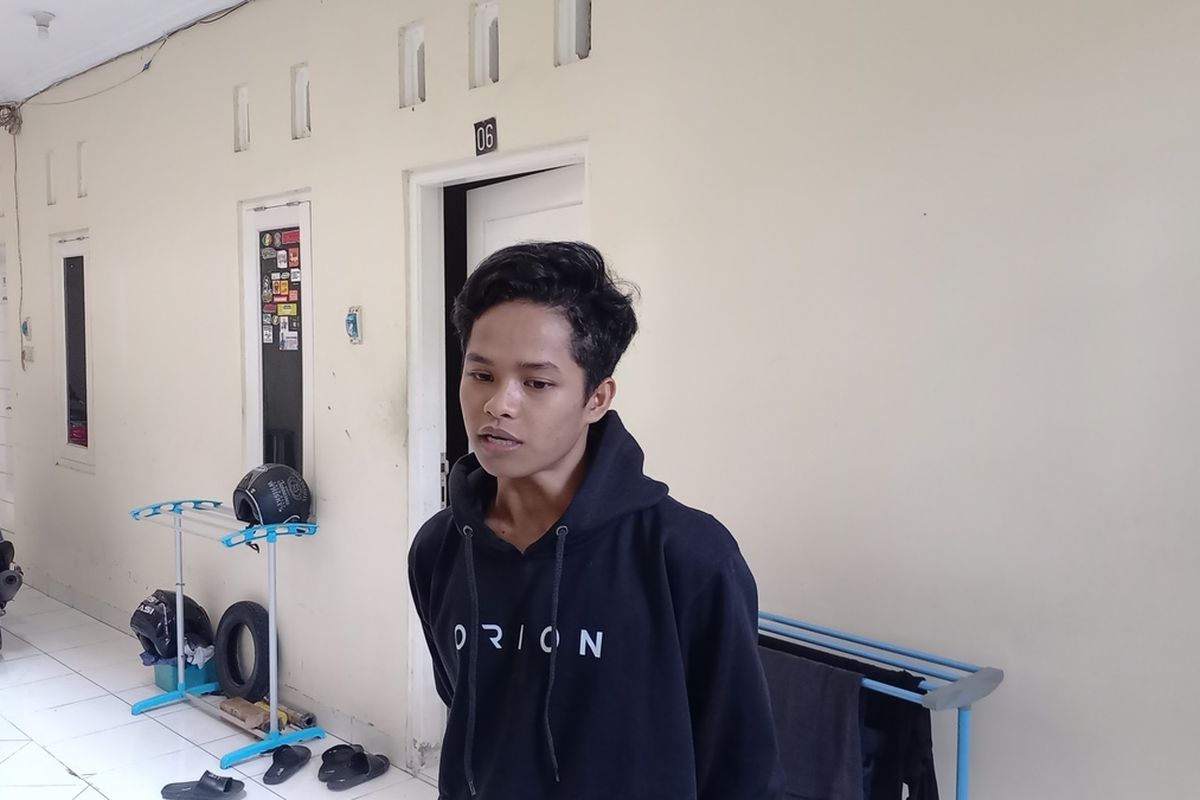 Rekan kos Redho, Apriansyah saat ditemui di kos dekat UMY, Senin (17/7/2023)