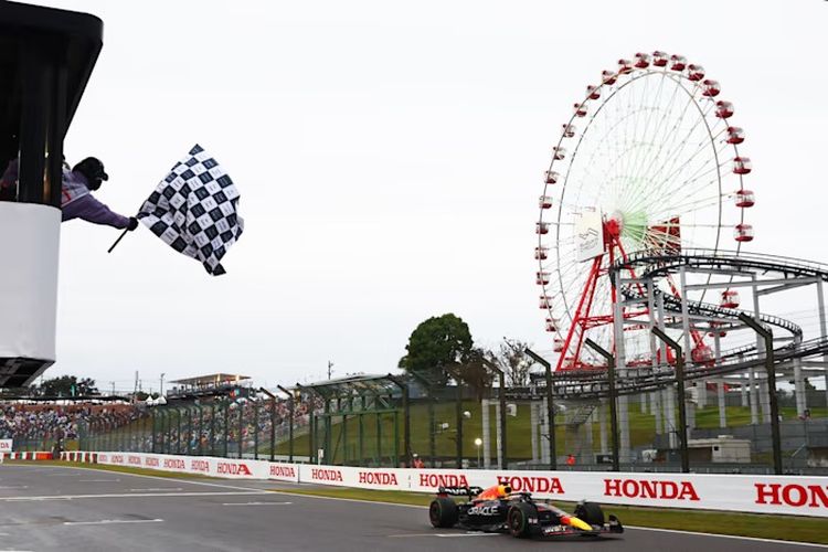 Max Verstappen saat berlaga pada GP Jepang dan mengunci gelar juara dunia Formula 1 (F1) 2022