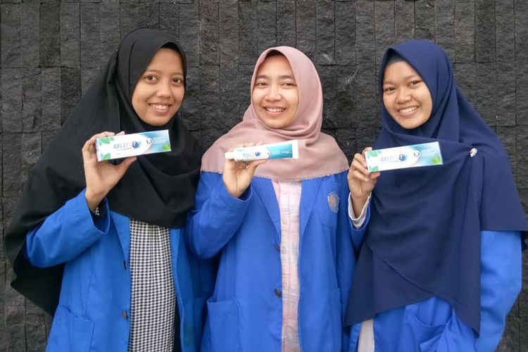 Tiga mahasiswa Universitas Muhammadiyah Purwokerto (UMP), Banyumas, Jawa Tengah berhasil temukan gel pasta gigi pencegah karies dari lendir bekicot, Selasa (9/7/2019).