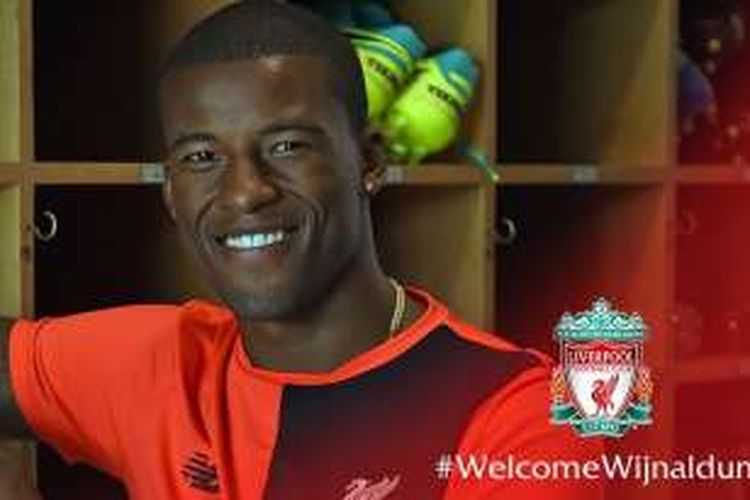 Gelandang asal Belanda, Georginio Wijnaldum, resmi bergabung ke Liverpool pada Jumat (22/7/2016) waktu setempat.