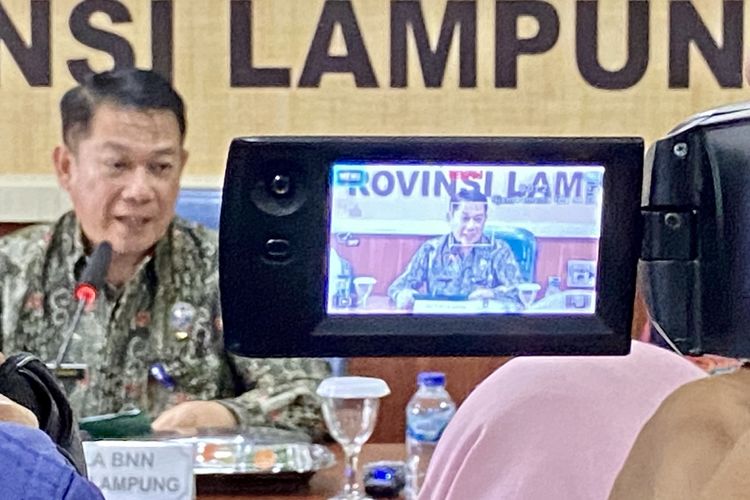 Kepala BNN Lampung Brigjen Budi Wibowo, Kamis (1/2/2024).