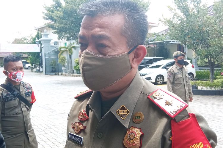 Kasat pol PP DIY Noviar Rahmad ditemui di Kantor Gubernur DIY, Kompleks Kepatihan,Yogyakarta