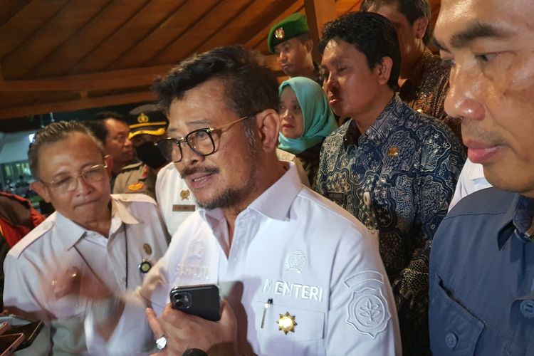 Menteri Pertanian RI, Syahrul Yasin Limpo di Taman Budaya Gunungkidul (TBG), Playen, Gunungkidul, Kamis (13/7/2023) petang.