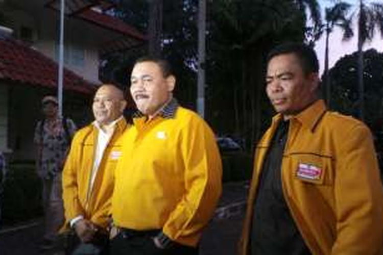 Ketua DPD Gerindra DKI Jakarta Mohamad Sangaji alias Ongen (tengah) saat menghadiri halalbihalal Teman Ahok, Rabu (27/7/2016) malam. 