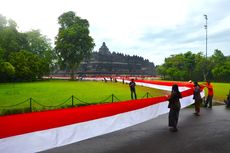 Hari Lahir Pancasila, Bendera 1.000 Meter Terbentang di Candi Borobudur