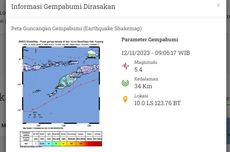 Warga Kupang Rasakan Guncangan Gempa M 5,4