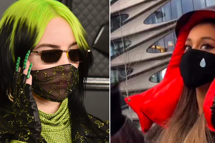 Billie Eilish, Ariana Grande dan beberapa musisi merilis masker kain untuk amal.