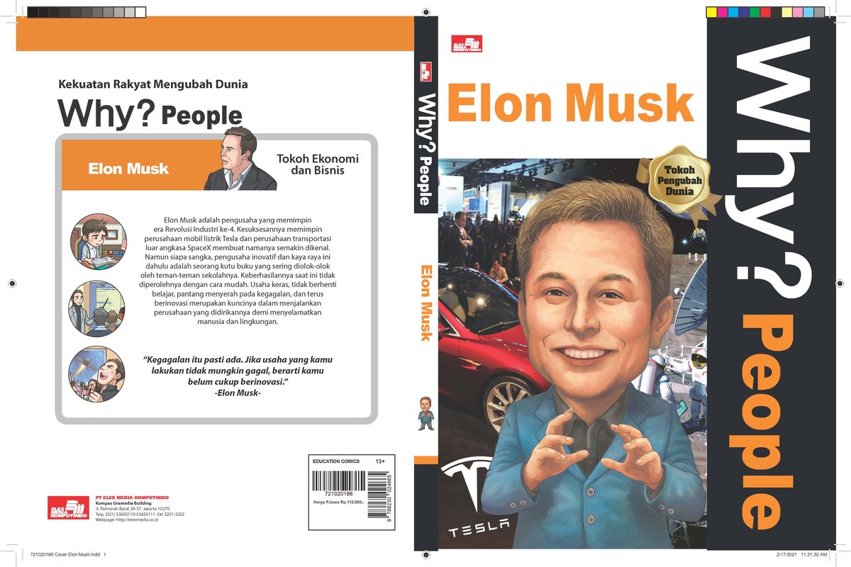 Cover buku Elon Musk.