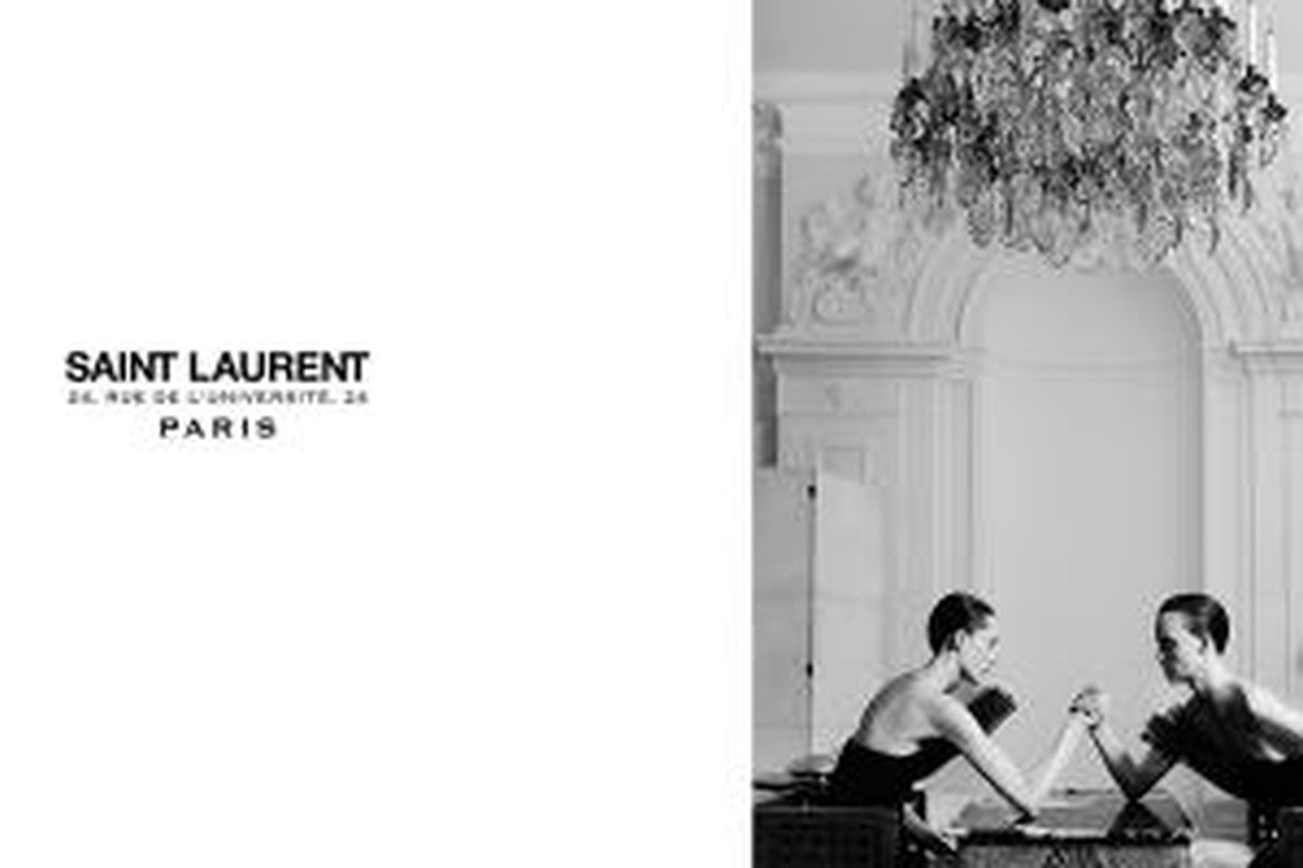 Salah satu kampanye Saint Laurent Couture yang menampilkan beberapa citra koleksi adibusana teranyar karya Hedi Slimane.