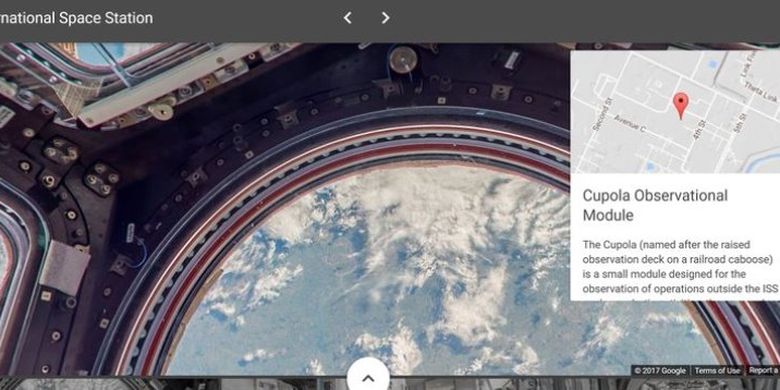 Ini isi ruangan The International Space Station (ISS) yang dijahit ulang Google Earth