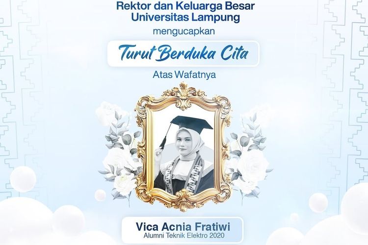 Alumnus Unila, Vica Meninggal dalam Kecelakaan Kereta Bekasi Timur, Kampus Berduka