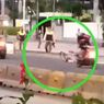 Pedagang Kopi Starling Terjatuh di Jalan Sudirman Usai Diadang Satpol PP DKI