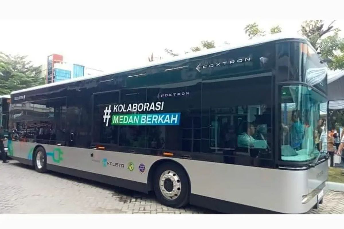 Bus listrik gratis di Medan