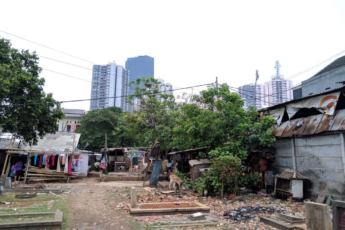 Kampung kumuh RT 015 RW 05, Menteng Atas Jakarta Selatan, Rabu (6/11/2019)