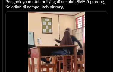 Video Viral Siswa SMA di Pinrang Tampar Pacar di Kelas Ini  