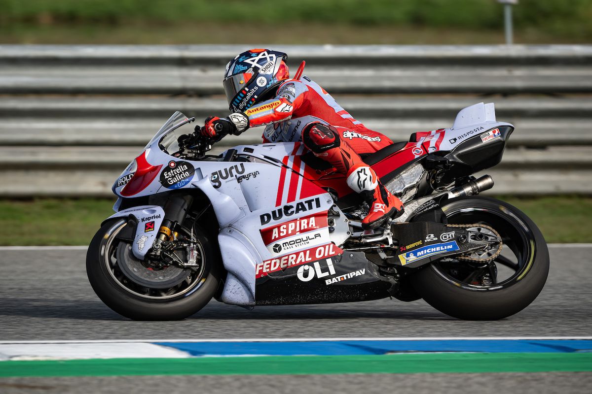 Fabio Di Giannantonio saat berlaga pada MotoGP Thailand 2023