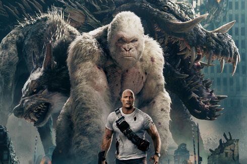 Sinopsis Rampage, Persahabatan Dwayne Johnson dengan Gorila Albino