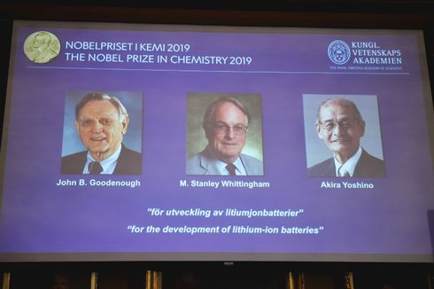Kembangkan Baterai Lithium-Ion, 3 Ilmuwan Menangkah Hadiah Nobel