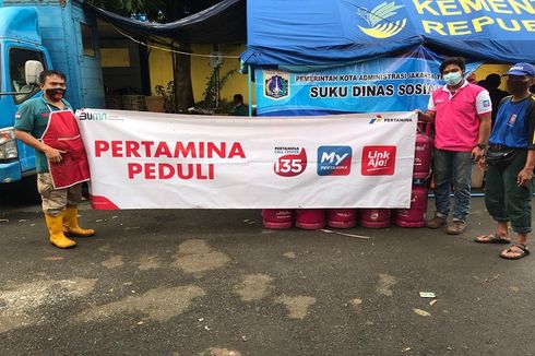 Peduli Banjir Jakarta, Pertamina Salurkan 190 Tabung LPG Bright Gas