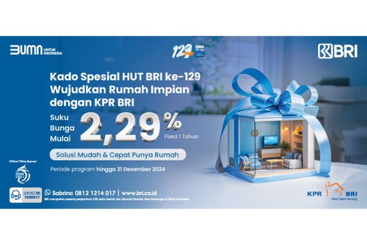 Program spesial KPR BRI HUT BRI ke 129.