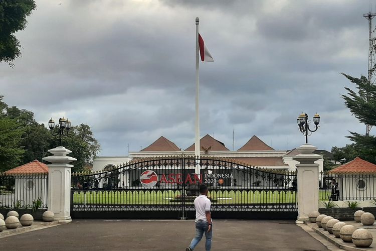 Suasana Istana Kepresiden Gedung Agung Yogyakarta, Rabu (28/6/2023). Upacara Peringatan HUT Kemerdekaan RI pada tanggal 17 Agustus 1946 dilakukan di tempat ini.