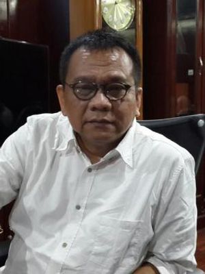 Wakil Ketua DPRD DKI Muhammad Taufik di ruangannya, lantai 9 Gedung DPRD, Jalan Kebon Sirih, Jakarta Pusat.