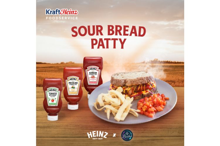 Menu spesial kolaborasi Bostha dengan Heinz, yaitu Exotic Chicken dan Sour Bread Patty. 
