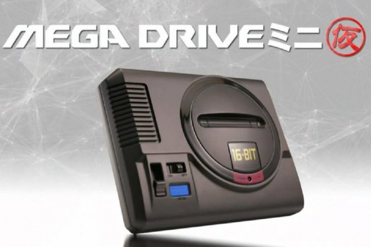 Render grafis yang disebut sebagai konsol Sega Mega Drive Mini.