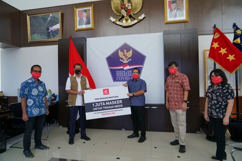 Main Dealer Astra Honda Motor Donasi 1 Juta Masker Medis