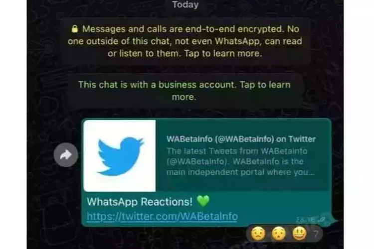 Reaksi emoji WhatsApp