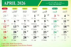 Kalender April 2026: Catat Jadwal Libur 3 Hari Long Weekend