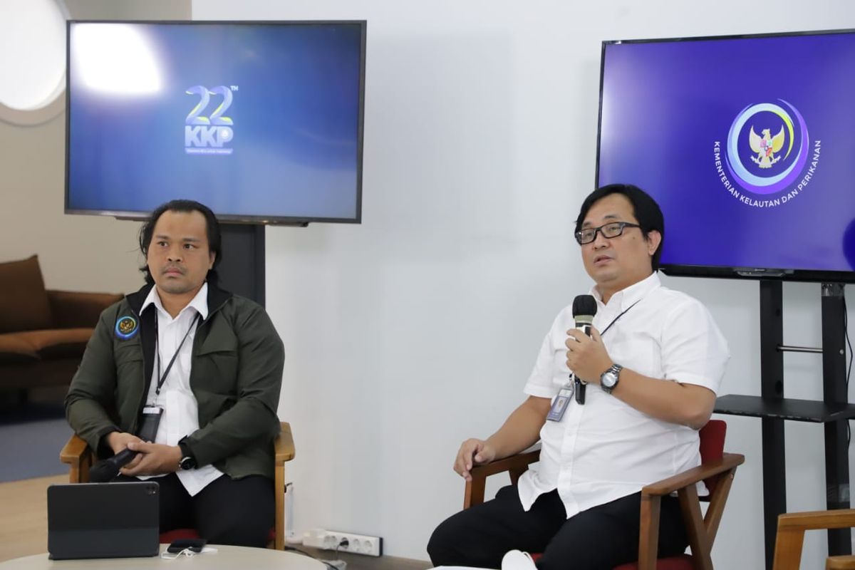 Kementerian Kelautan dan Perikanan (Kementerian KP) saat melakukan konsultasi publik secara daring dengan melibatkan stakeholders perikanan tangkap, Kamis (14/10/2021).

