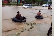 Viral Video Warga Bermain Genangan Air Setinggi Paha di Pinggir Jalan, Ini Respons Pemkot Cilegon