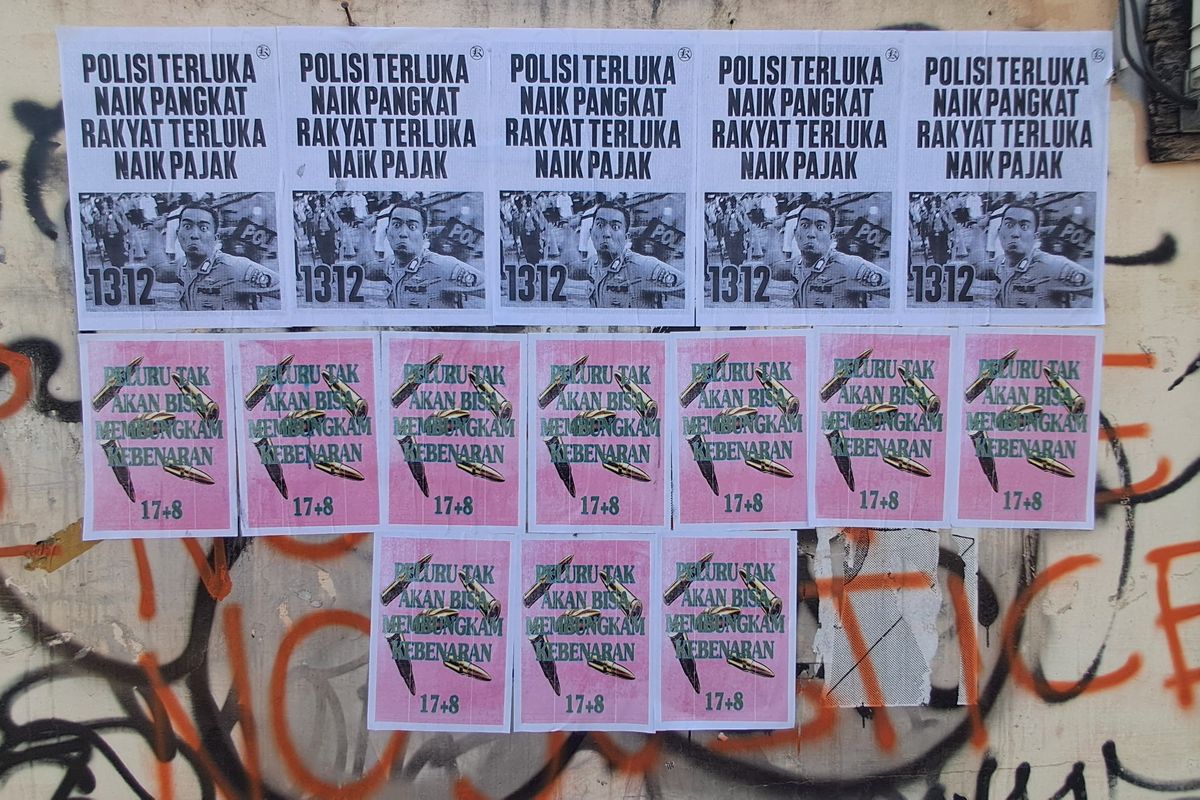 Aksi vandalisme anti-polisi marak di Kota Salatiga, para pelakunya diburu anggota Polres Salatiga. 
