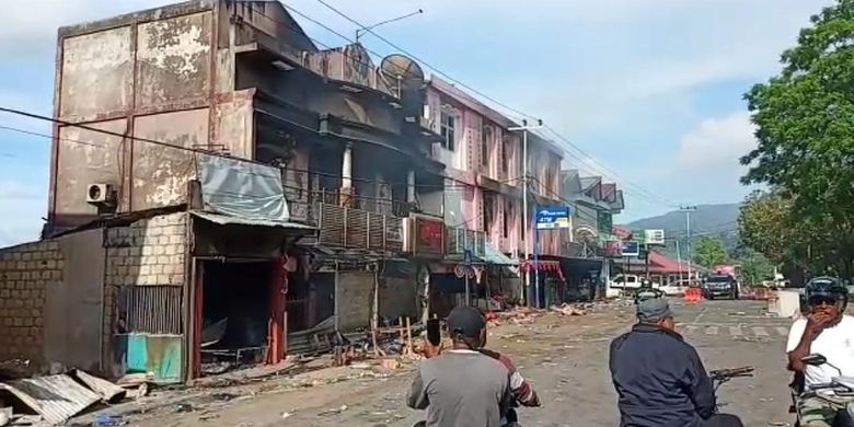 Kondisi terkini kota Jayapura, warga mulai berangsur memulai aktivitas, Sabtu (31/8/2019). 