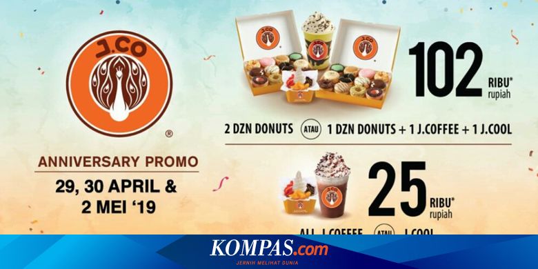 Promo J Co Spesial Ulang Tahun 2 Lusin Donat Rp 102 000