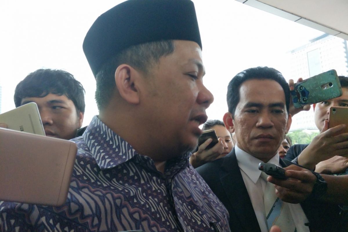 Fahri Hamzah di Mapolda Metro Jaya, Kamis (8/3/2018).